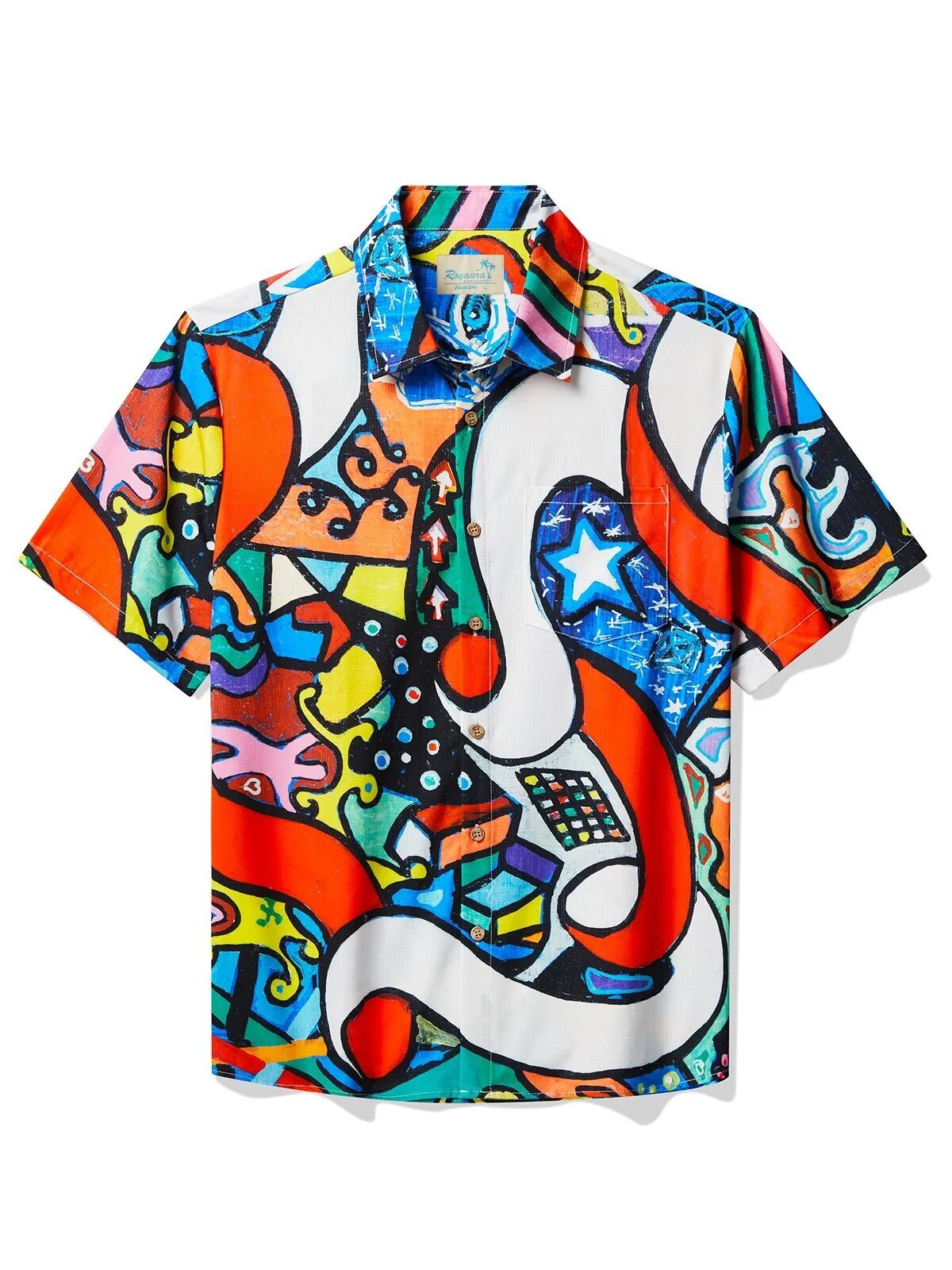 David Henry Lombardi Ribbon Dance Abstract Graffiti Art Hawaiian Shirt